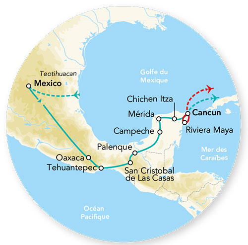 Mexique - Circuit Splendeurs du Mexique avec extension sur la Riviera Maya en Hôtel 5*