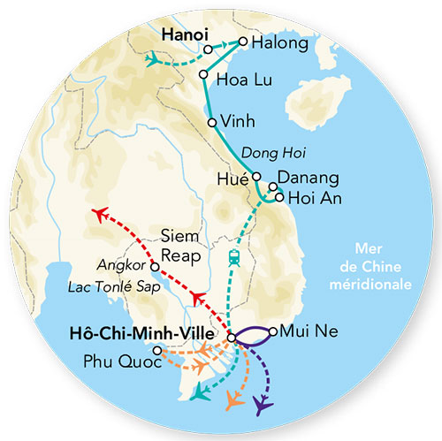 Vietnam - Circuit Splendeurs du Vietnam avec extension balnéaire à Mui Ne 4*