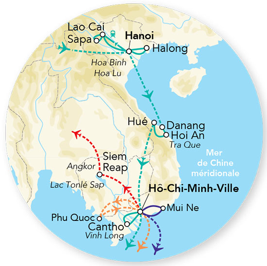 Vietnam - Circuit Merveilles du Vietnam avec extension balnéaire Phu Quoc 3*