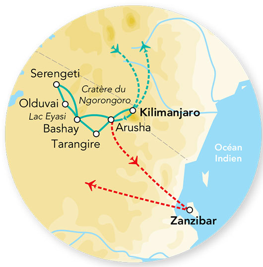 Tanzanie - Zanzibar - Circuit Merveilles de Tanzanie avec extension Stone Town et Zanzibar