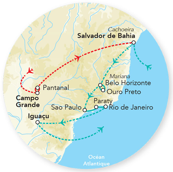 Brésil - Pré-voyage Pantanal et Circuit Merveilles du Brésil