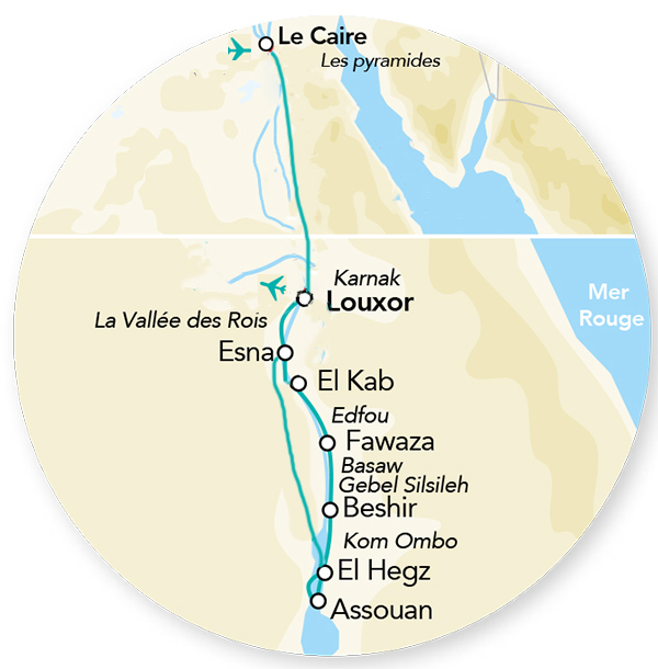 Egypte - Le Caire - Louxor et la vallée du Nil - Circuit Croisière Immersion en Dahabeya du Caire au Nil