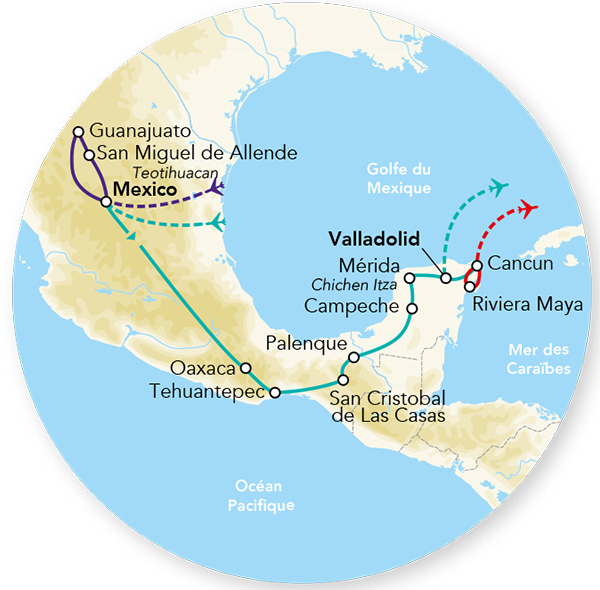Mexique - Pré-voyage Mexique Colonial et Circuit Splendeurs du Mexique