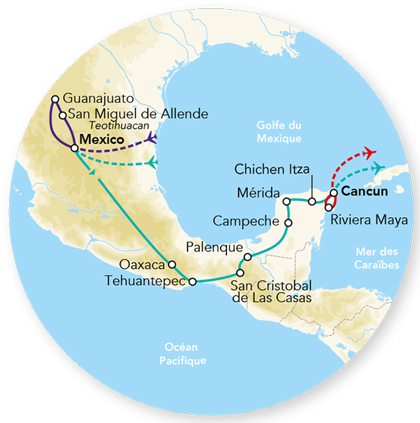 Mexique - Circuit Splendeurs du Mexique avec extension Riviera Maya en Hôtel 5*
