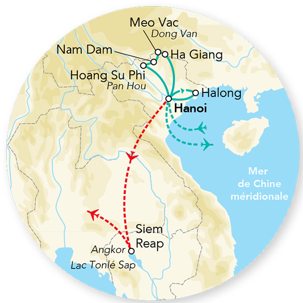 Cambodge - Vietnam - Circuit Immersion Vietnam et Minorités avec extension Angkor et Siem Reap
