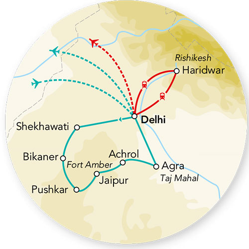 Inde - Inde du Nord et Rajasthan - Circuit Splendeurs de l'Inde du Nord - Spécial Fête de Deepawali et extension Sources du Gange