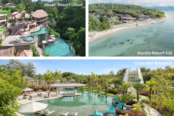 Bali - Indonésie - Trio Ubud (Aksari Resort 5*) ,Gili Trawangan (Kardia Gili 4*) & Jimbaran (Cross Bali Breakers 5*)